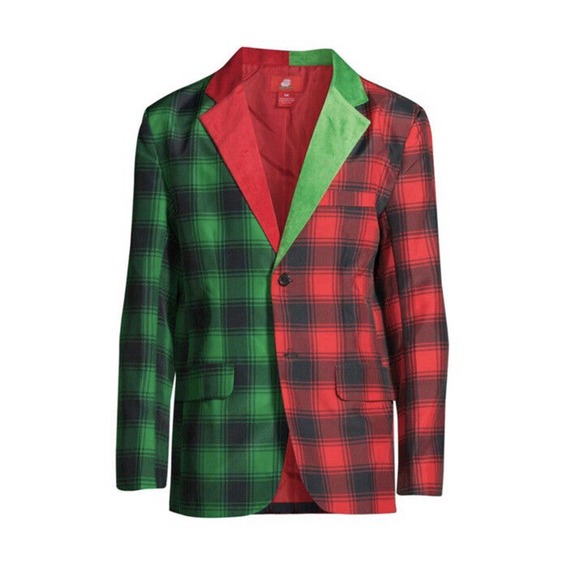 Dec. 25th Mens Holiday Blazer Jacket - Buffalo Split - Size XXL - Picture 1 of 8